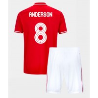 Stroje piłkarskie Nottingham Forest Elliot Anderson #8 Koszulka Podstawowej dla dzieci 2025-26 Krótki Rękaw (+ szorty)
